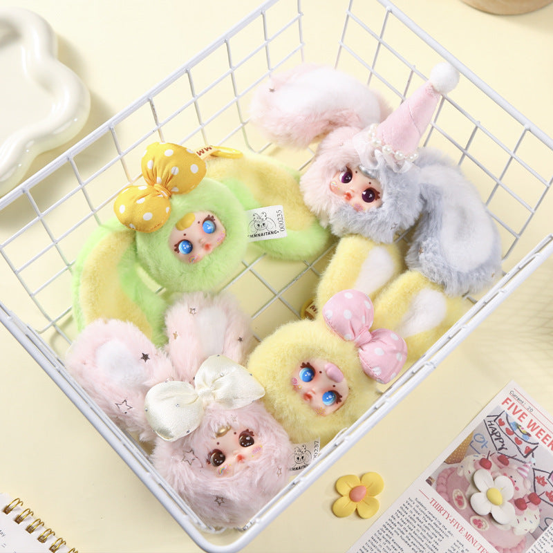 【9】MM Milk Candy V2 Bunny Head Plush Pendant Keychain Series Blind Box