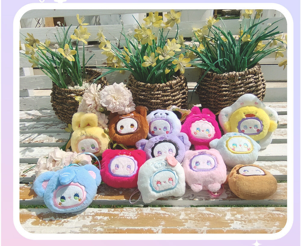 Emma Rua Rua Zoo Animal Kingdom Macaron Color Plush Keychain Series Blind Box