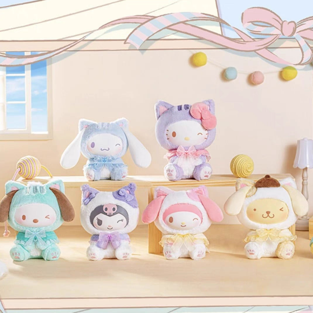 Sanrio Play With Kittens Series Plush Pendant Blind Box