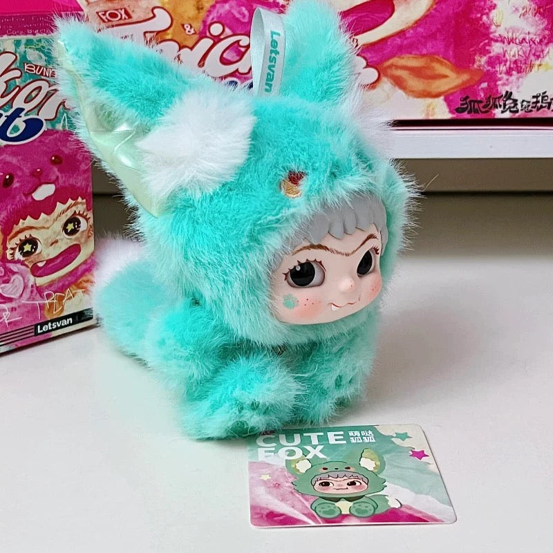 Wakuku Fox&Bunny Trick Dairy V2 Series Plush Pendent Blind Box