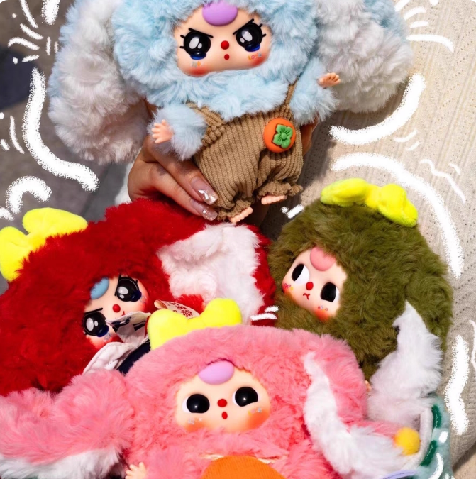 Baby Three Baby Macaron Bunny V2 Plush Series Blind Box