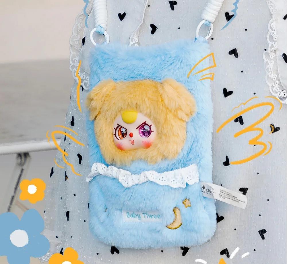 Baby Three-Mobile Phone Bag Plush Blind Box