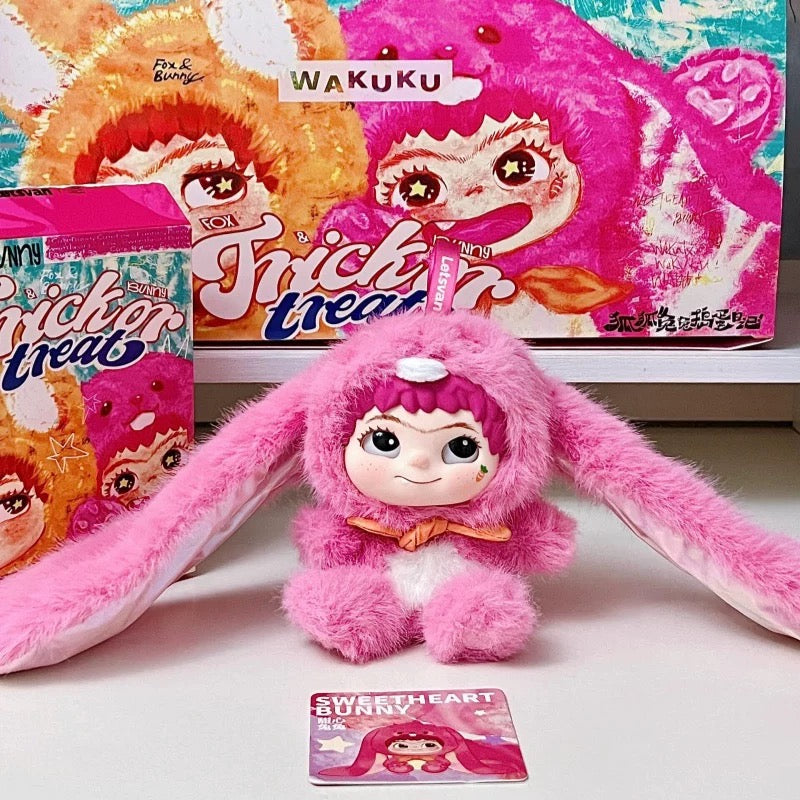 Wakuku Fox&Bunny Trick Dairy V2 Series Plush Pendent Blind Box
