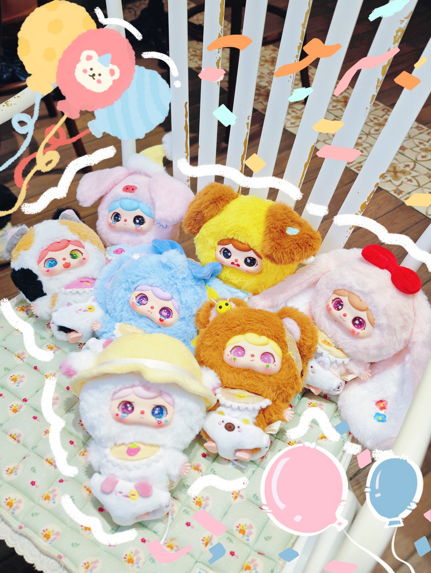 Crie Baby Animal Kindergarten Plush Pendent Series Blind Box