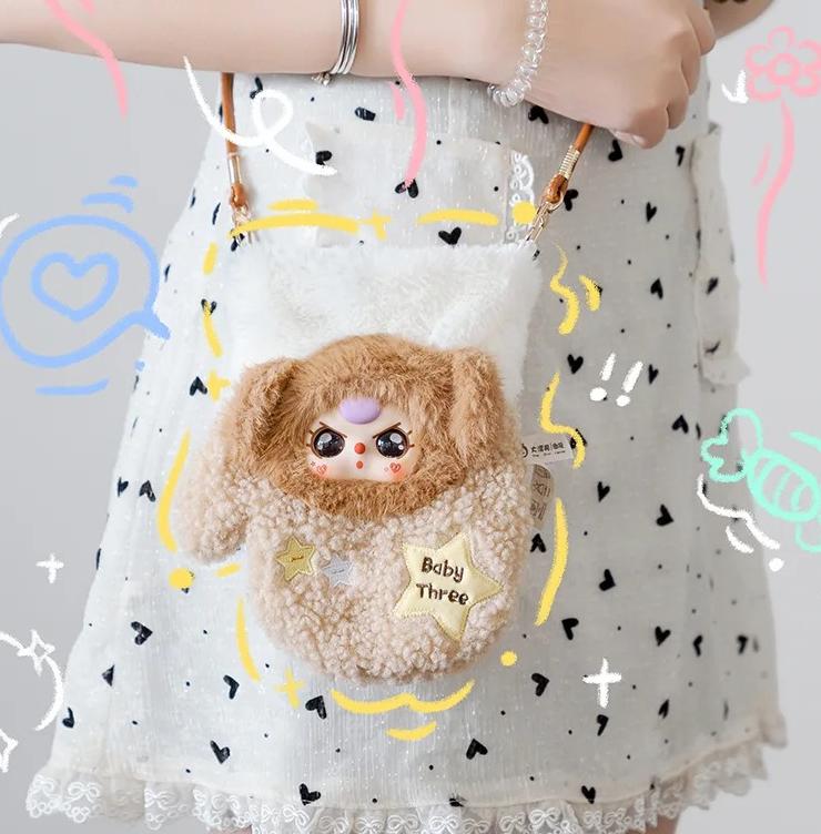 Baby Three-Mobile Phone Bag Plush Blind Box