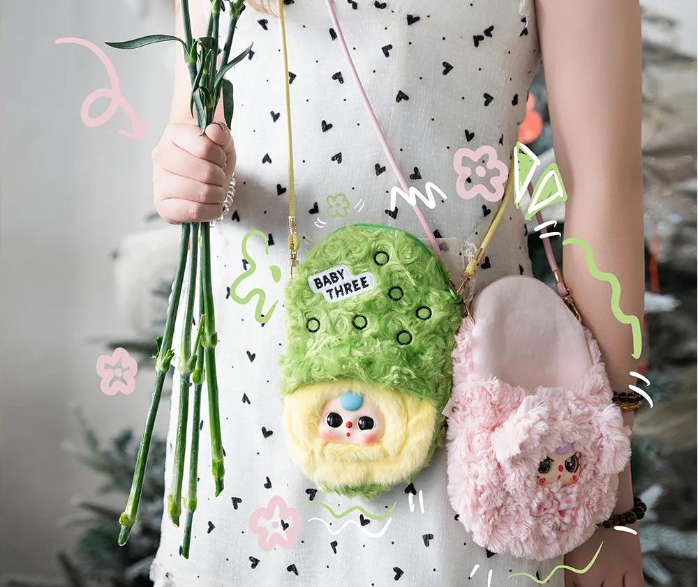 Baby Three-Mobile Phone Bag Plush Blind Box