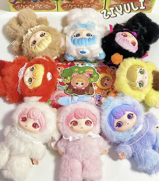 ZiYuLi Animal Party Plush Series Keychain Blind Box