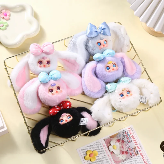 【9】MM Milk Candy V2 Bunny Head Plush Pendant Keychain Series Blind Box