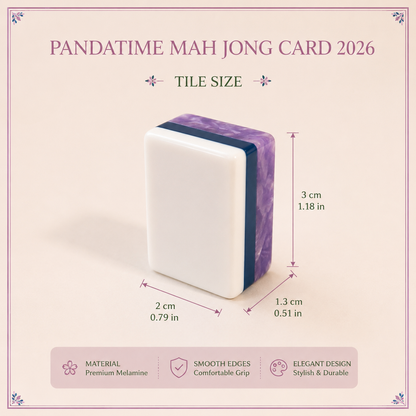 [1] Women's Luxury Collectible 4-Ply Acrylic Crystal Amethyst Purple Mahjong Tiles Set-Inlaid Design,Dual Digit-Letter Printed Floral Fan Tile Face,Glossy Finish,Rounded Edges,Comfortable Grip,Elegant Celadon Side Profile,Ideal for Women's Parties,Gifting